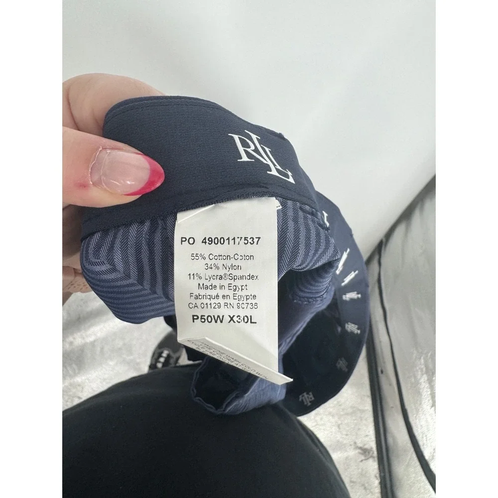 Lauren Ralph Lauren Dress Norton Active Pants 50x30 Navy Stretch Classic Fit